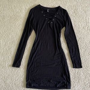 Long sleeve black dress